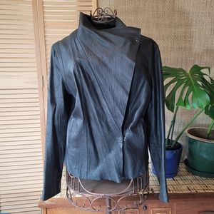 My Tribe Leather Moto Jacket Size L